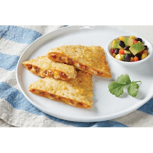 The MAX Fit For Kids Plus Maxsnax Whole Grain Totally Taco 3 Pieces Quesadilla, 1 x 4.09 oz Case - Frozen Snacks &