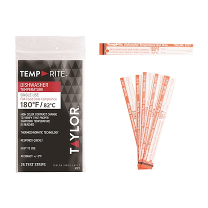 Taylor Temprite Dishwasher Temperature Test Strips, 12 x 25 ct Case - DOT product image 7