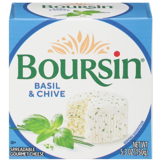 Boursin Basil & Chive Gournay Cheese, 6 x 1 ct Case - Alternate product angle or state