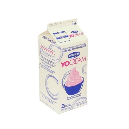 Yocream Premium French Vanilla Frozen Low Fat Soft Serve Yogurt Mix, 1 x 64 oz Case - DOT product image 2