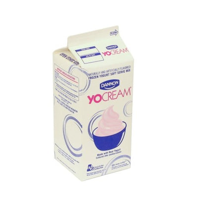 Yocream Yogurt Mix Premium Cable Car Dark Chocolate Frozen Nonfat Soft Serve Yogurt Mix, 6 x 64 oz Case - Alternate product angle or state