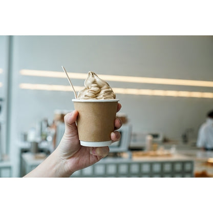 Yocream Premium Cappuccino Frozen Nonfat Soft Serve Yogurt Mix, 6 x 64 oz Case - GS1 styled product image