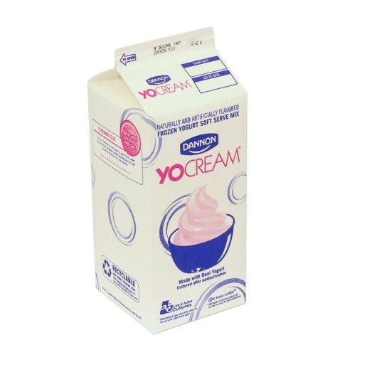 Yocream Premium Original Tart Frozen Nonfat Soft Serve Yogurt Mix, 6 x 64 oz Case - Alternate product angle or state