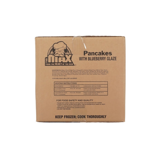 The MAX Whole Grain Blueberry Glazed Pancake, 1 x 80 x 3 oz Case - GS1 closed shipping case image