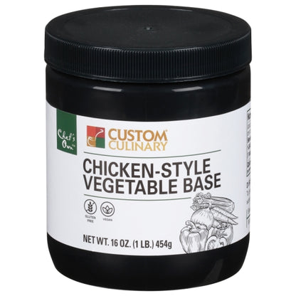 Chef's Own Chicken-Style Vegetable Consomme Base, 12 x 1 lb Case - Pantry Ingredients
