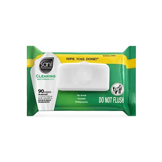 Sani Professional Cleaning Multi-Surface Wipes, 12 x 90 ct Case - Cleaners & Sanitizers