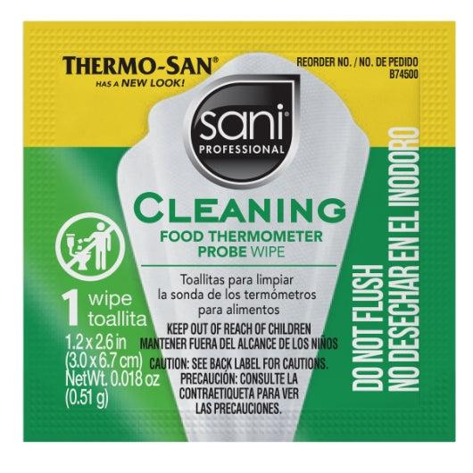 Sani Professional Food Thermometer Probe Wipe, 1 x 1000 ct Case - Cleaners & Sanitizers