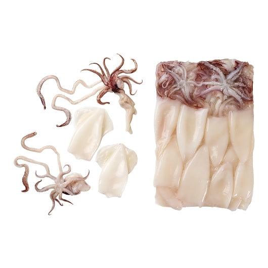 Pana Pesca Traditionally Squid, Loligo, Raw, Frozen, Traditionally Cleaned, Various, Tubes & Tentacles, 3"-5", 4 x 2.5 - DOT product image 2