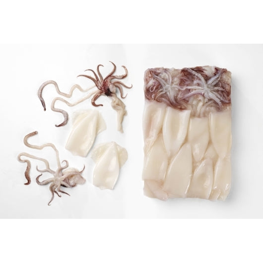 Pana Pesca Traditionally Squid, Loligo, Raw, Frozen, Traditionally Cleaned, Various, Tubes & Tentacles, 3"-5", 4 x 2.5 - DOT product image 6