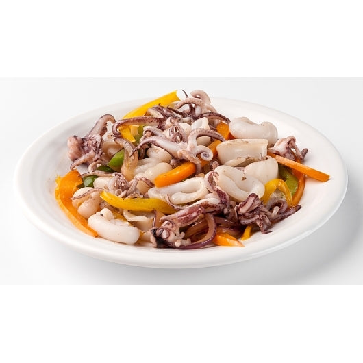 Pana Pesca Traditionally Squid, Loligo, Raw, Frozen, Traditionally Cleaned, Various, Tubes & Tentacles, 5"-8", 4 x 2.5 - DOT product image 3