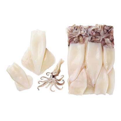 Pana Pesca Traditionally Squid, Loligo, Raw, Frozen, Traditionally Cleaned, Various, Tubes & Tentacles, 5"-8", 4 x 2.5 - DOT product image 2