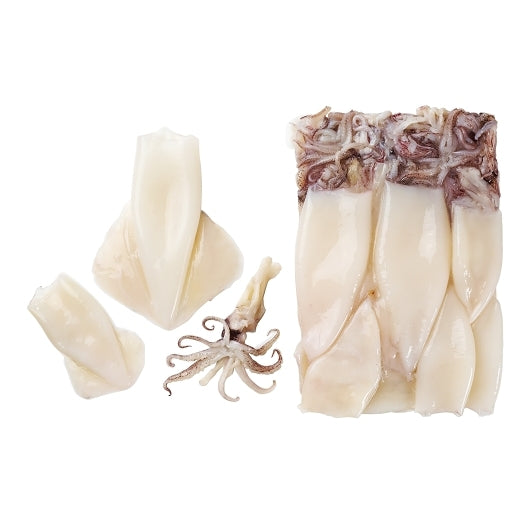 Pana Pesca Traditionally Squid, Loligo, Raw, Frozen, Traditionally Cleaned, Various, Tubes & Tentacles, 5"-8", 4 x 2.5 - DOT product image 2