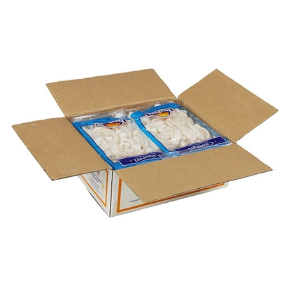 Pana Pesca Fully Squid, Illex/Arrow, Raw, Frozen, Fully Cleaned, Various, Rings & Tentacles, 5/8" Cut, 4 x 2.5 lb Case - DOT product image 4