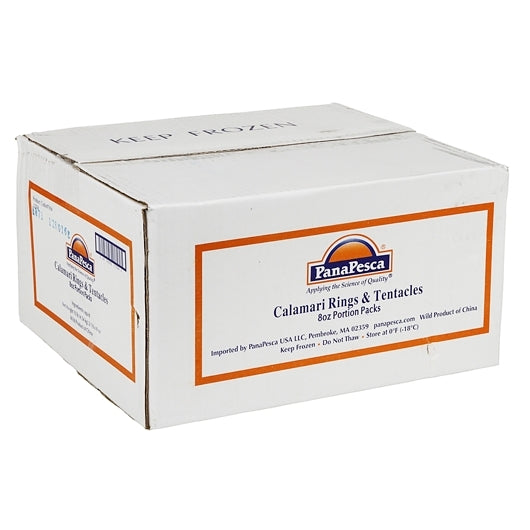 Panapesca Squid Illex/Arrow Raw Frozen Fully Cleaned Various, Rings & Tentacles, 1/2" Cut 8 Oz. Portion Pack, 2 x 5 lb - DOT product image 5