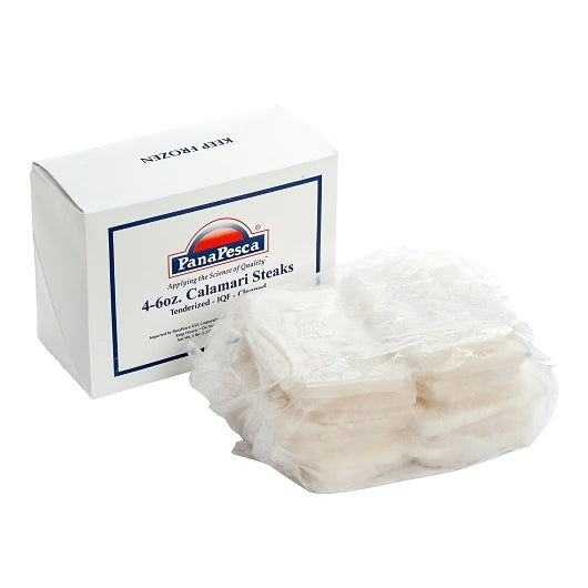 Pana Pesca Formulated Squid, Gigas, Raw, Frozen, Various, Steaks, 4-6 Ounce, 6 x 5 lb Case - DOT product image 3