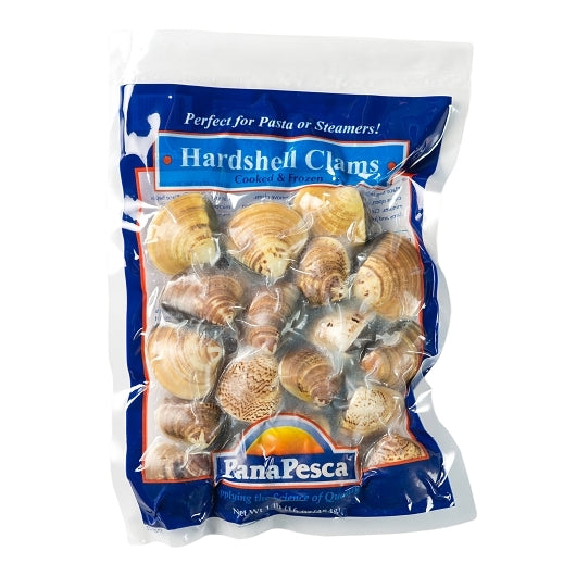 Panapesca Vacuum Pack In Shell Clams, 10 x 1 lb Case - Frozen Meat & Seafood