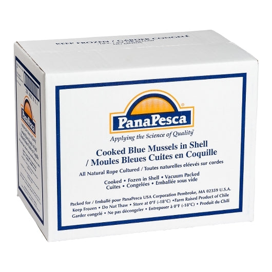 Pana Pesca Blue Cooked Frozen Blue Mussels In Shell 23-29, 10 x 10 lb Case - DOT product image 5