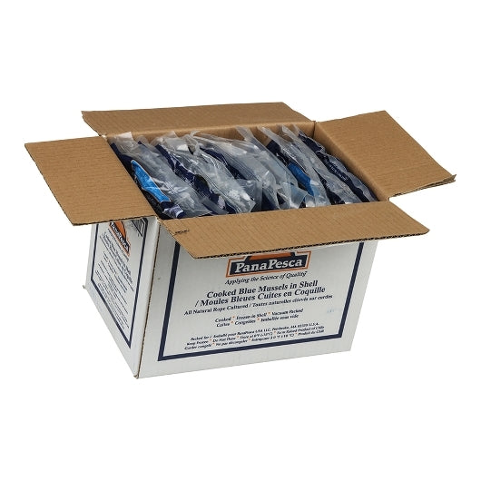 Pana Pesca Blue Cooked Frozen Blue Mussels In Shell 23-29, 10 x 10 lb Case - DOT product image 4