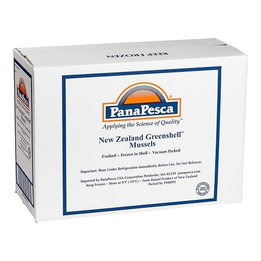 Pana Pesca New 3-5" Fully Cleaned Vacuum Pack Greenshell In Shell Mussels 11-15 Ct, 5 x 5 x 2 lb Case - DOT product image 5