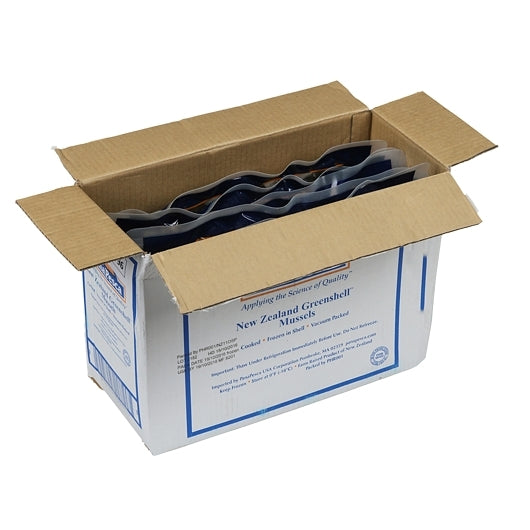 Pana Pesca New 3-5" Fully Cleaned Vacuum Pack Greenshell In Shell Mussels 11-15 Ct, 5 x 5 x 2 lb Case - DOT product image 4