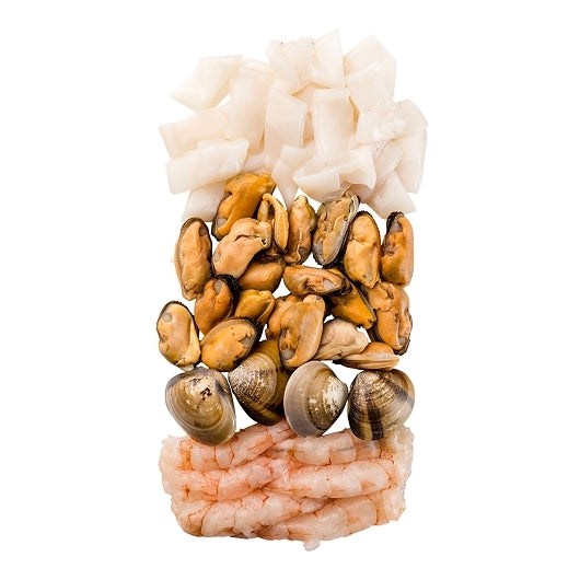 Panapesca Squid Clams Mussels And Shrimp Skin Pack Mediterranean Seafood Mix, 12 x 10.6 oz Case - DOT product image 3