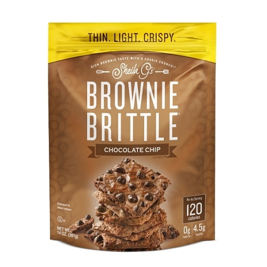 Sheila G's Chocolate Chip Brownie Brittle, 9 x 14 oz Case - Bakery & Desserts