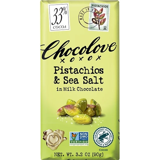 Chocolove Pistachio & Sea Salt Milk Chocolate, 12 x 3.2 oz Case - Candy & Confections - image 2