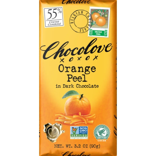 Chocolove Orange Peel Dark Chocolate Bar, 12 x 12 x 3.2 oz Case - DOT product image 7