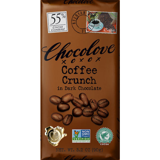 Chocolove Coffee Crunch Dark Chocolate Bar, 12 x 12 x 3.2 oz Case - DOT product image 2