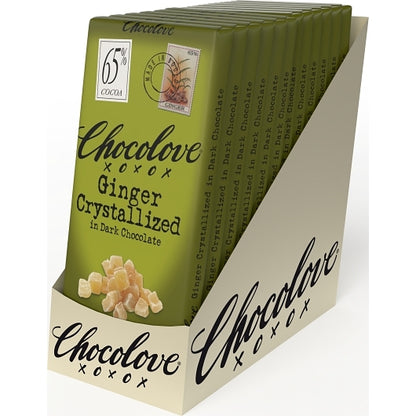 Chocolove Ginger Dark Chocolate Bar, 12 x 12 x 3.2 oz Case - DOT product image 6