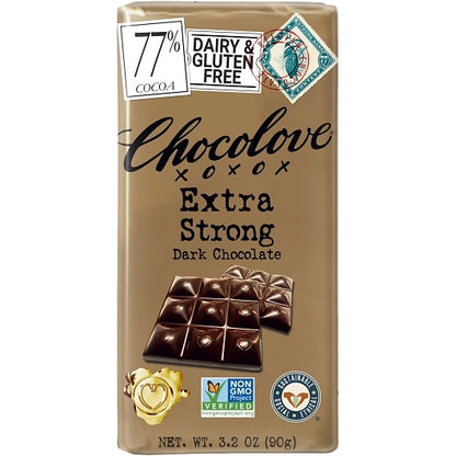 Chocolove Extra Strong Dark Chocolate Bar, 12 x 12 x 3.2 oz Case - DOT product image 4