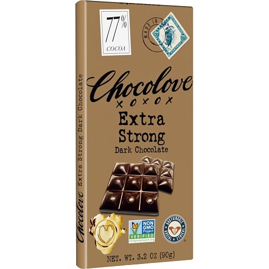 Chocolove Extra Strong Dark Chocolate Bar, 12 x 12 x 3.2 oz Case - DOT product image 5