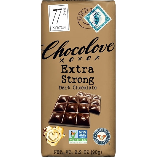 Chocolove Extra Strong Dark Chocolate Bar, 12 x 12 x 3.2 oz Case - DOT product image 8