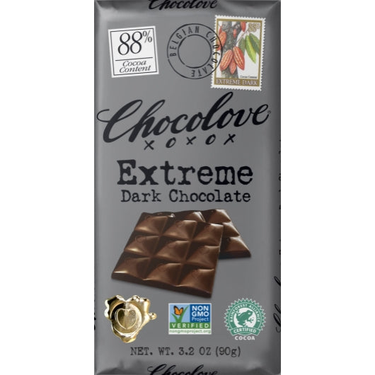Chocolove Extreme Dark Chocolate Bar, 12 x 12 x 3.2 oz Case - DOT product image 6