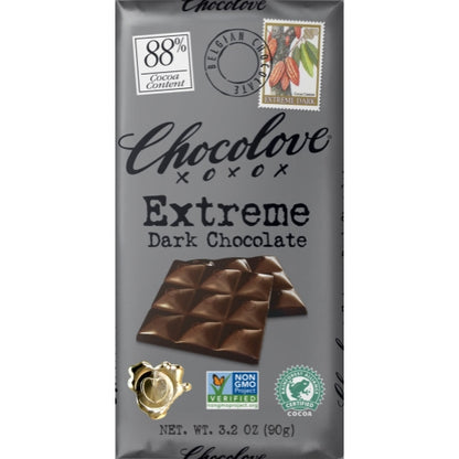 Chocolove Extreme Dark Chocolate Bar, 12 x 12 x 3.2 oz Case - DOT product image 6