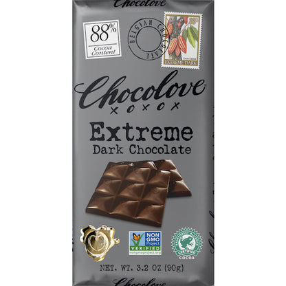 Chocolove Extreme Dark Chocolate Bar, 12 x 12 x 3.2 oz Case - DOT product image 2