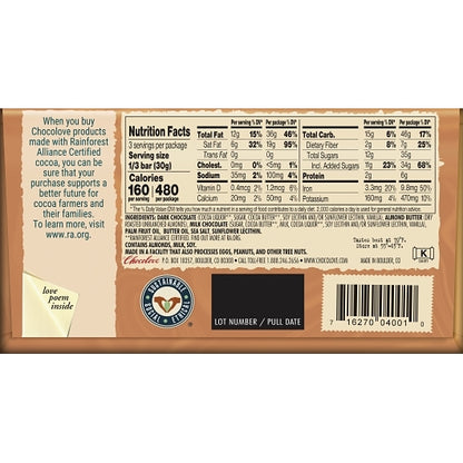 Chocolove Almond Butter In Dark Chocolate, 12 x 10 x 3.2 oz Case - DOT product image 6