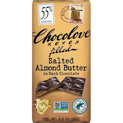 Chocolove Almond Butter In Dark Chocolate, 12 x 10 x 3.2 oz Case - DOT product image 8