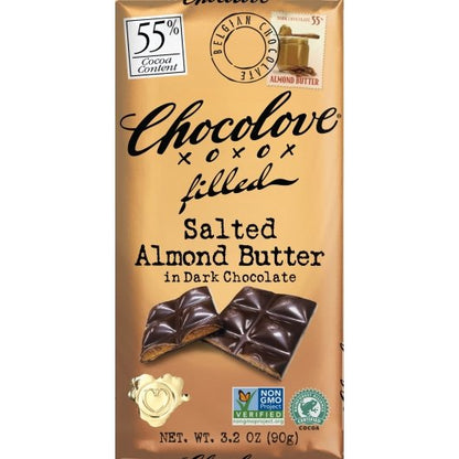 Chocolove Almond Butter In Dark Chocolate, 12 x 10 x 3.2 oz Case - DOT product image 3