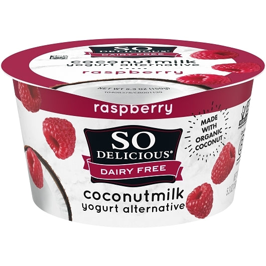 So Delicious Dairy Free Cultured Organic Coconut Raspberry Yogurt, 12 x 5.3 oz Case - DOT product image 6