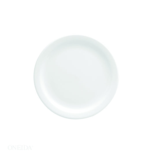 Oneida 6.375 Inch Buffalo Bright White Narrow Rim Plate, 1 x 36 each Case - Plates Bowls
