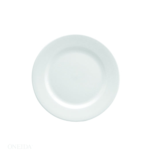 Buffalo 9 Inch Buffalo Bright White Rolled Edge Plate, 1 x 24 each Case - Plates Bowls