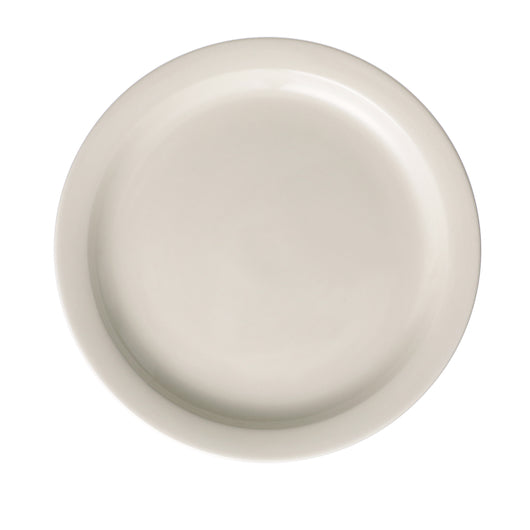 Oneida 9 Inch Narrow Rim Cream White Narrow Rim Plate, 1 x 24 each Case - Plates Bowls