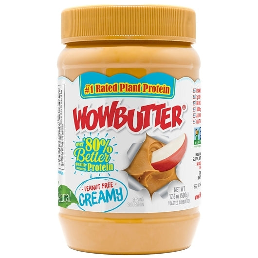Wowbutter Creamy PEANUT FREE SPREAD, 6 x 17.6 oz Case - GS1 inner-pack image