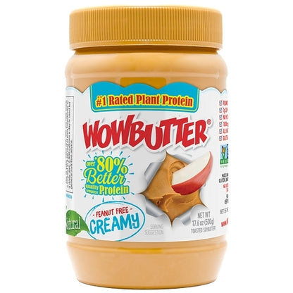 Wowbutter Creamy PEANUT FREE SPREAD, 6 x 17.6 oz Case - GS1 inner-pack image
