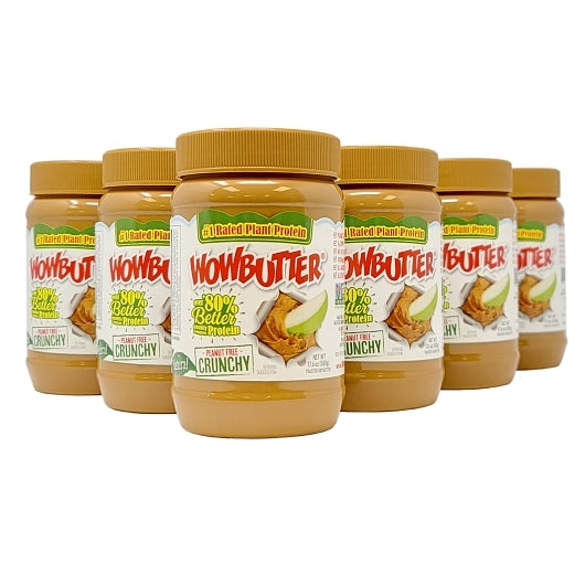 Wowbutter Crunchy PEANUT FREE SPREAD, 6 x 17.6 oz Case - Front/center packaged product image