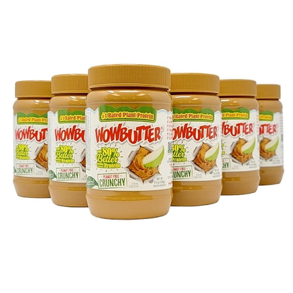 Wowbutter Crunchy PEANUT FREE SPREAD, 6 x 17.6 oz Case - Front/center packaged product image