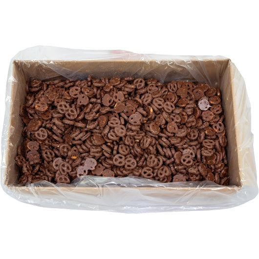 Hayden Valley Foods Chocolate Covered Micro Mini Pretzels Bulk, 1 x 10 lb Case - Popcorn, Pretzels & Snack Mix