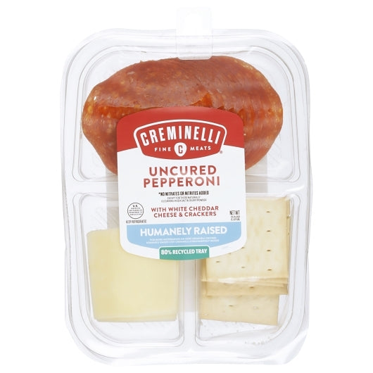 Creminelli Fine Meats Pepperoni, White Cheddar & Cracker Snack Pack, 12 x 1 each Case - Crackers & Grahams - image 2