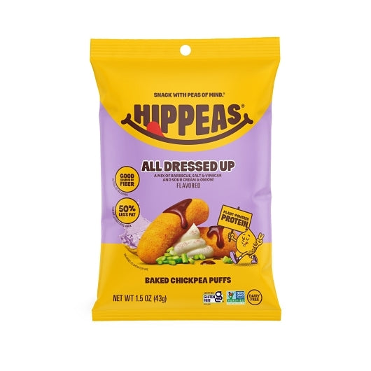 Hippeas Non-Gmo All Dressed Up Puffs, 6 x 1.5 oz Case - Snacks - image 2